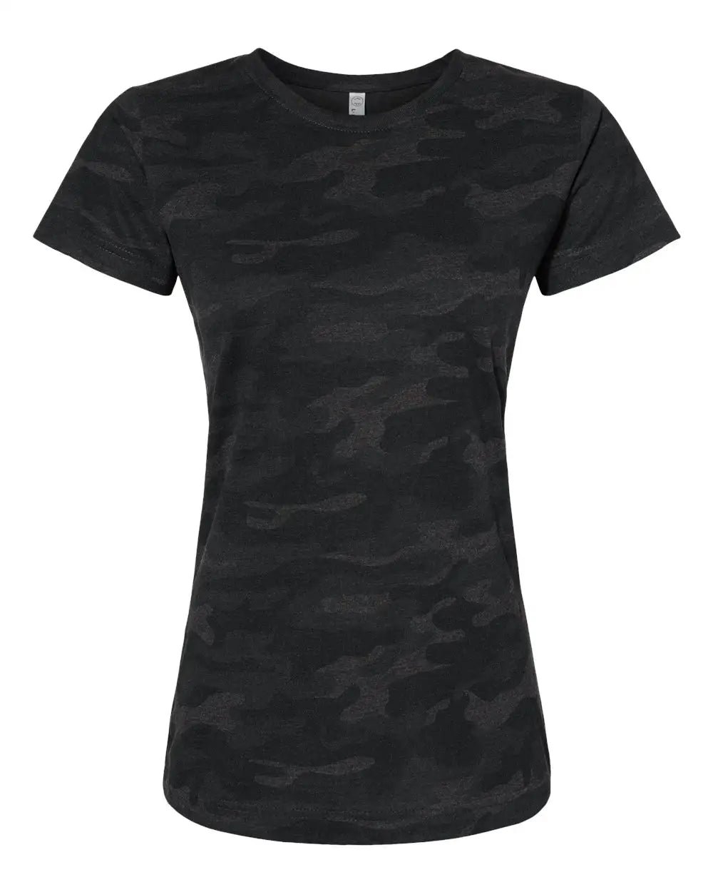 Lat 3516 Women’s Fine Jersey Tee - Storm Camo - Dark Gray / Xs