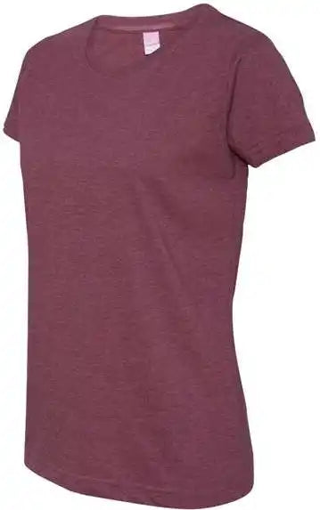 Lat 3516 Women’s Fine Jersey Tee - Vintage Burgundy