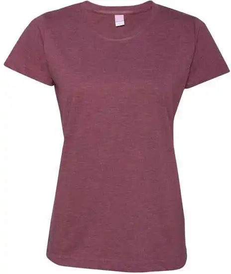 Lat 3516 Women’s Fine Jersey Tee - Vintage Burgundy
