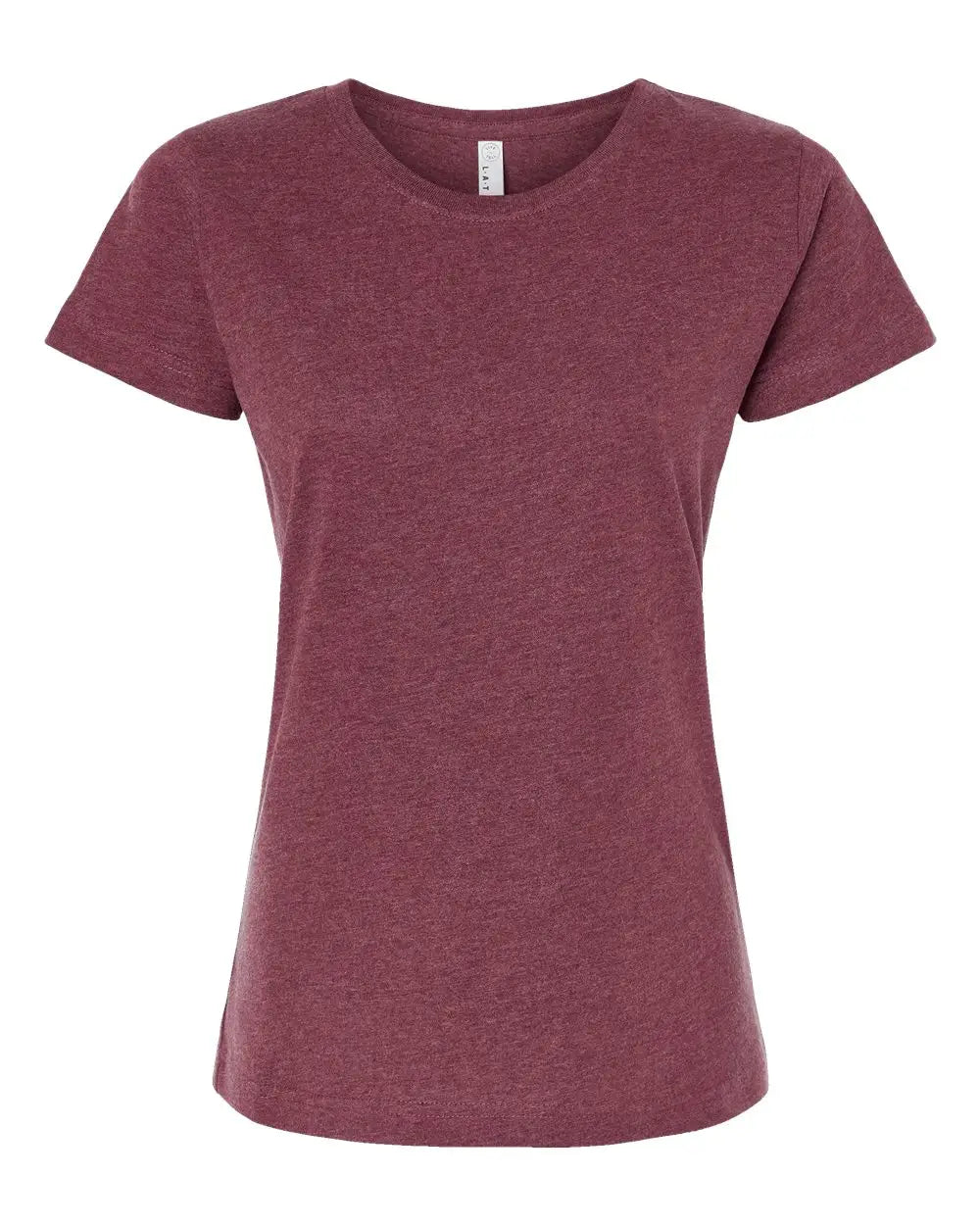 Lat 3516 Women’s Fine Jersey Tee - Vintage Burgundy - Maroon / Xs