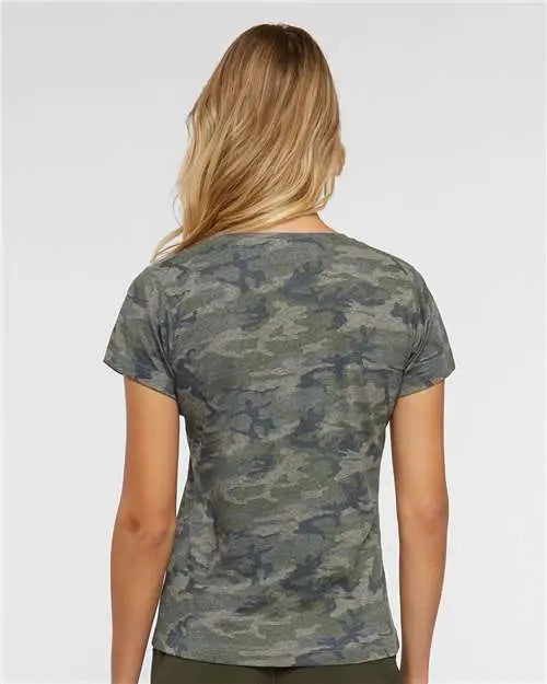 Lat 3516 Women’s Fine Jersey Tee - Vintage Camo