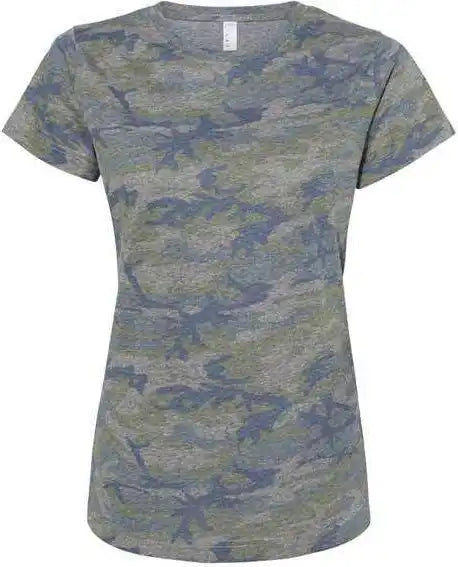 Lat 3516 Women’s Fine Jersey Tee Vintage Camo