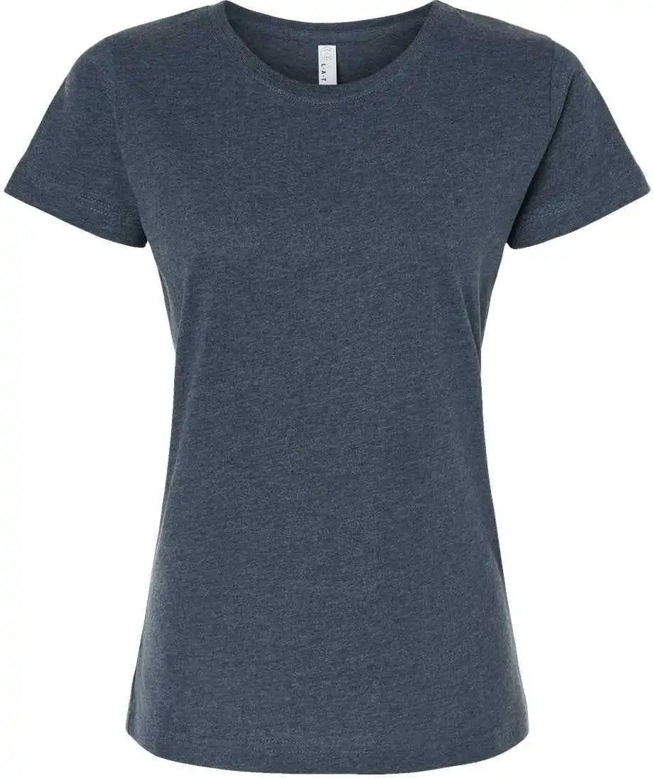 Lat 3516 Women’s Fine Jersey Tee Vintage Denim