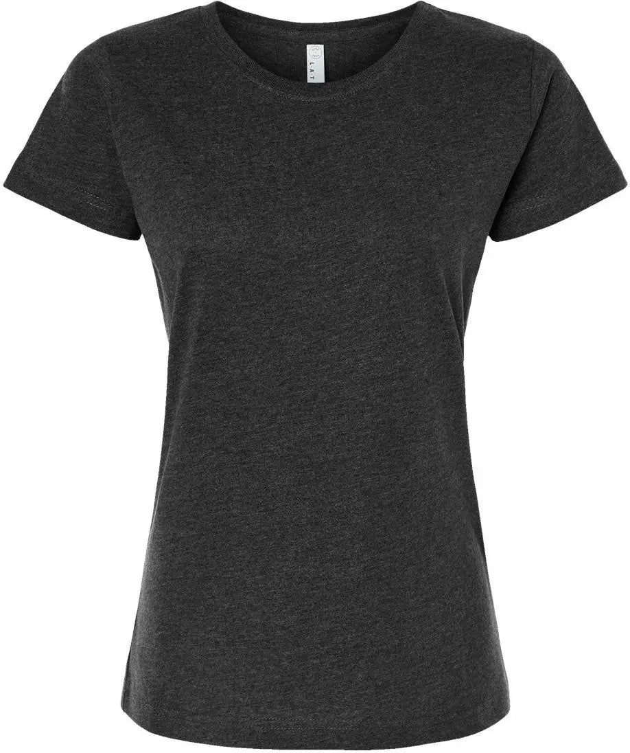 Lat 3516 Women’s Fine Jersey Tee - Vintage Smoke - Gray / Xs
