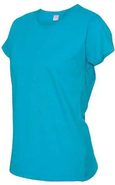 Lat 3516 Women’s Fine Jersey Tee Vintage Turquoise