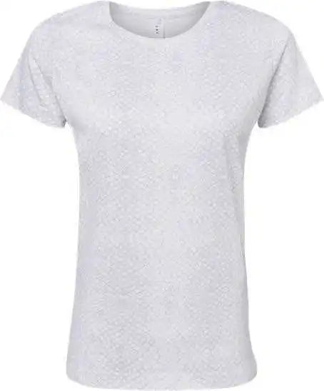 Lat 3516 Women’s Fine Jersey Tee - White Reptile