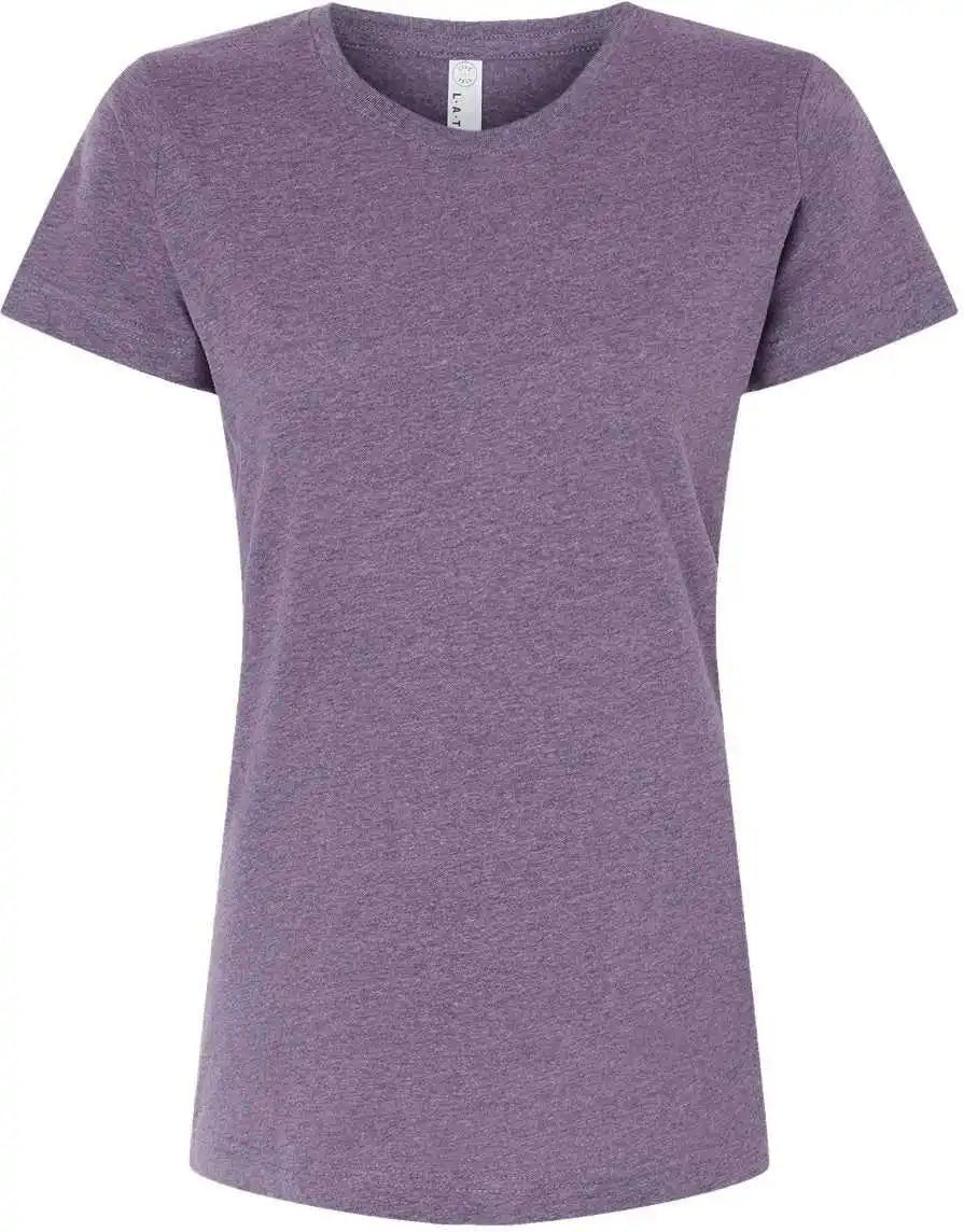 Lat 3516 Women’s Fine Jersey Tee Wisteria Blackout
