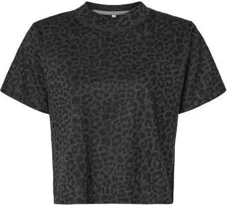 Lat 3518 Women’s Boxy Tee - Black Leopard