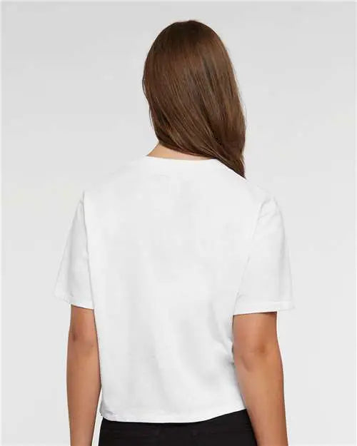 Lat 3518 Women’s Boxy Tee - Blended White