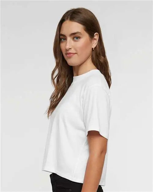 Lat 3518 Women’s Boxy Tee - Blended White