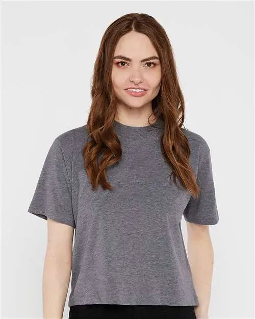 Lat 3518 Women’s Boxy Tee - Granite Heather