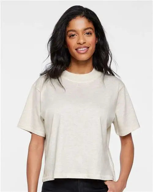 Lat 3518 Women’s Boxy Tee - Natural Heather