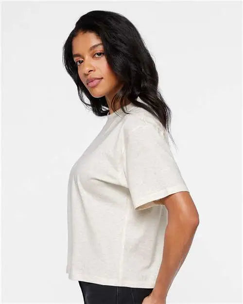 Lat 3518 Women’s Boxy Tee - Natural Heather