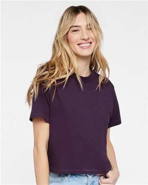 Lat 3518 Women’s Boxy Tee - Plum