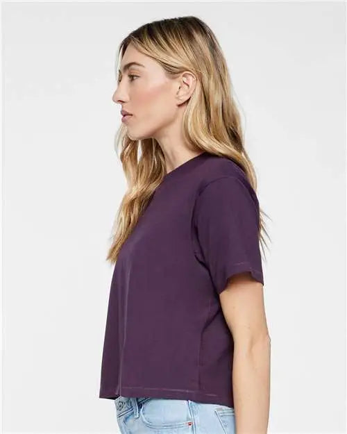 Lat 3518 Women’s Boxy Tee - Plum
