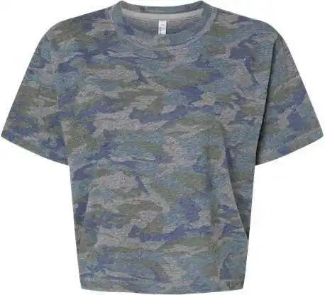 Lat 3518 Women’s Boxy Tee Vintage Camo