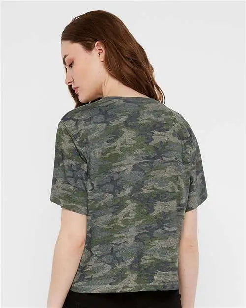 Lat 3518 Women’s Boxy Tee - Vintage Camo