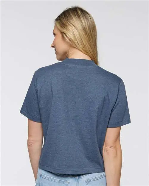 Lat 3518 Women’s Boxy Tee - Vintage Denim - Navy / s