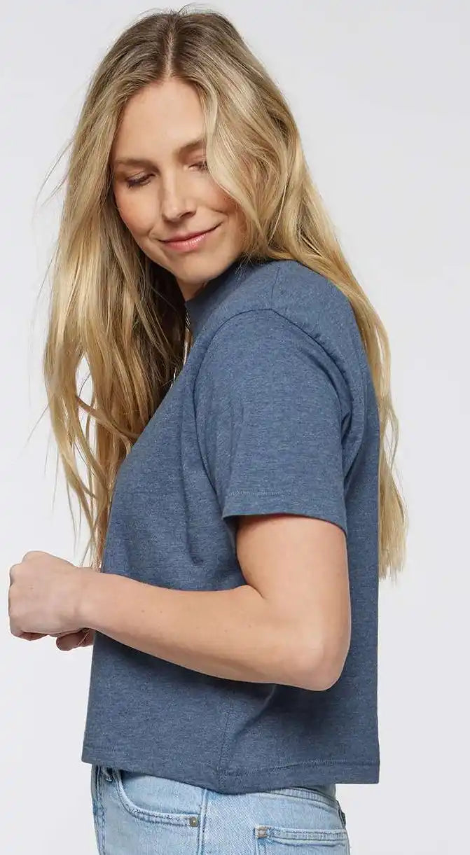 Lat 3518 Women’s Boxy Tee - Vintage Denim
