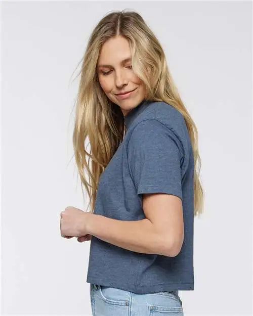Lat 3518 Women’s Boxy Tee - Vintage Denim