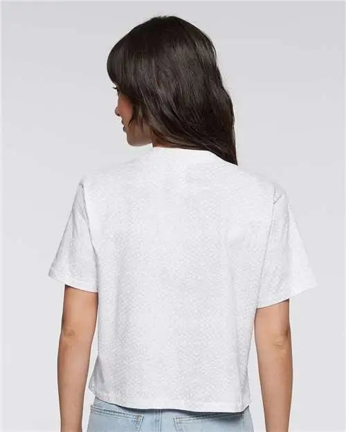 Lat 3518 Women’s Boxy Tee - White Reptile