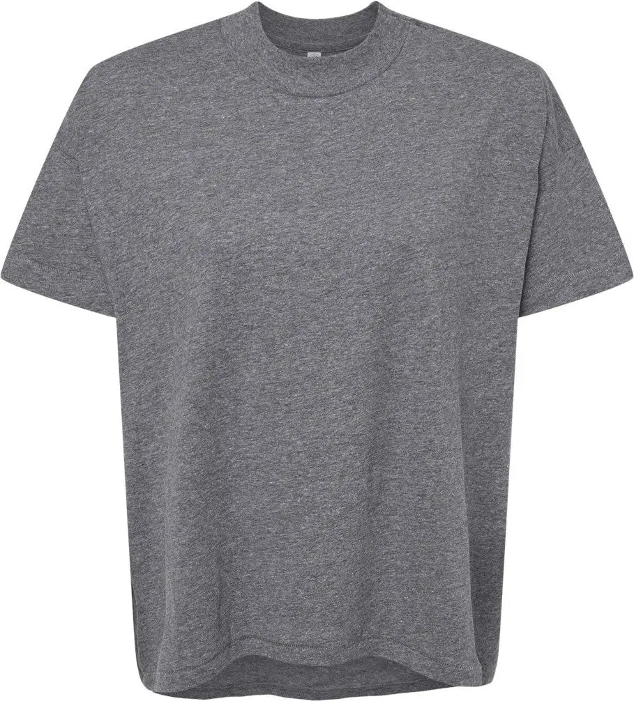 Lat 3519 Women’s Hi-lo Tee - Granite Heather - Dark Gray / s