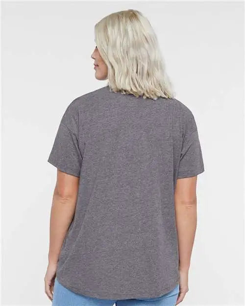 Lat 3519 Women’s Hi-lo Tee - Granite Heather