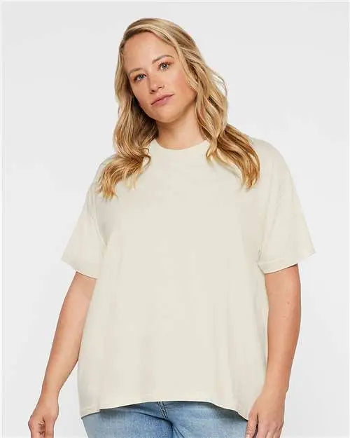 Lat 3519 Women’s Hi-lo Tee - Natural