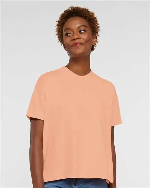 Lat 3519 Women’s Hi Lo Tee Peachy