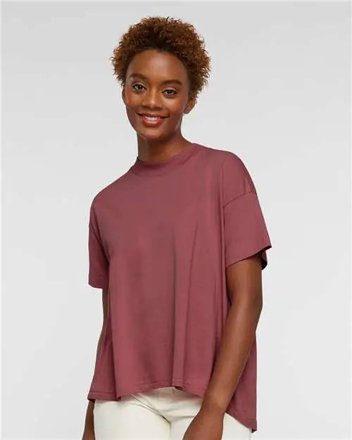Lat 3519 Women’s Hi-lo Tee - Rouge