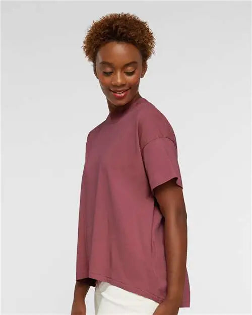 Lat 3519 Women’s Hi-lo Tee - Rouge
