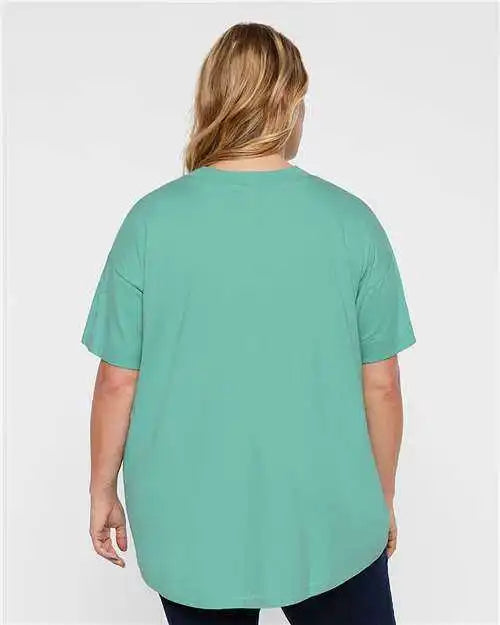 Lat 3519 Women’s Hi-lo Tee - Saltwater