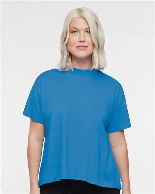 Lat 3519 Women’s Hi Lo Tee Tradewind