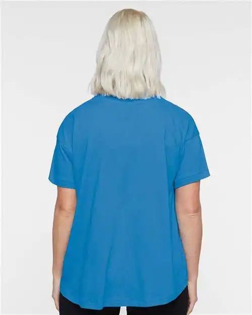 Lat 3519 Women’s Hi Lo Tee Tradewind