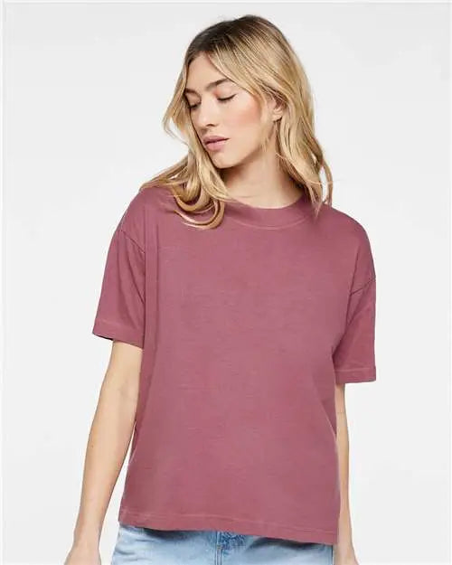 Lat 3520l Relaxed Crew Tee - 3520 - Rouge