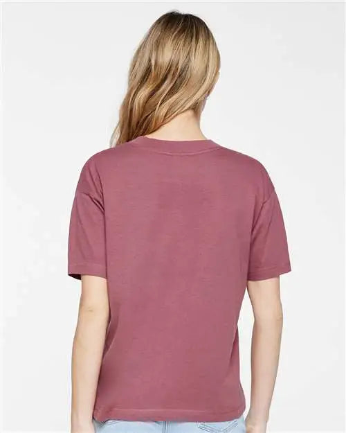 Lat 3520l Relaxed Crew Tee - 3520 - Rouge