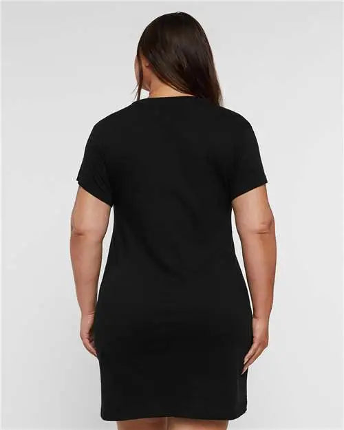 Lat 3522 Women’s Fine Jersey V-neck Coverup - Black