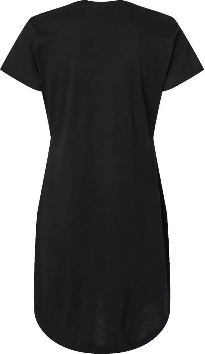 Lat 3522 Women’s Fine Jersey V-neck Coverup - Black - S/m