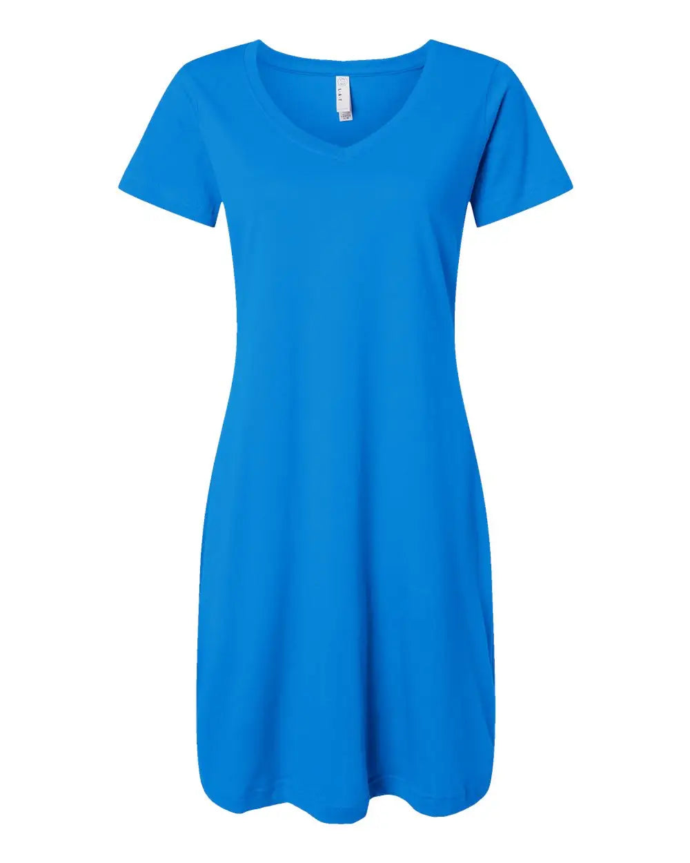 Lat 3522 Women’s Fine Jersey V-neck Coverup - Cobalt - Navy / S/m