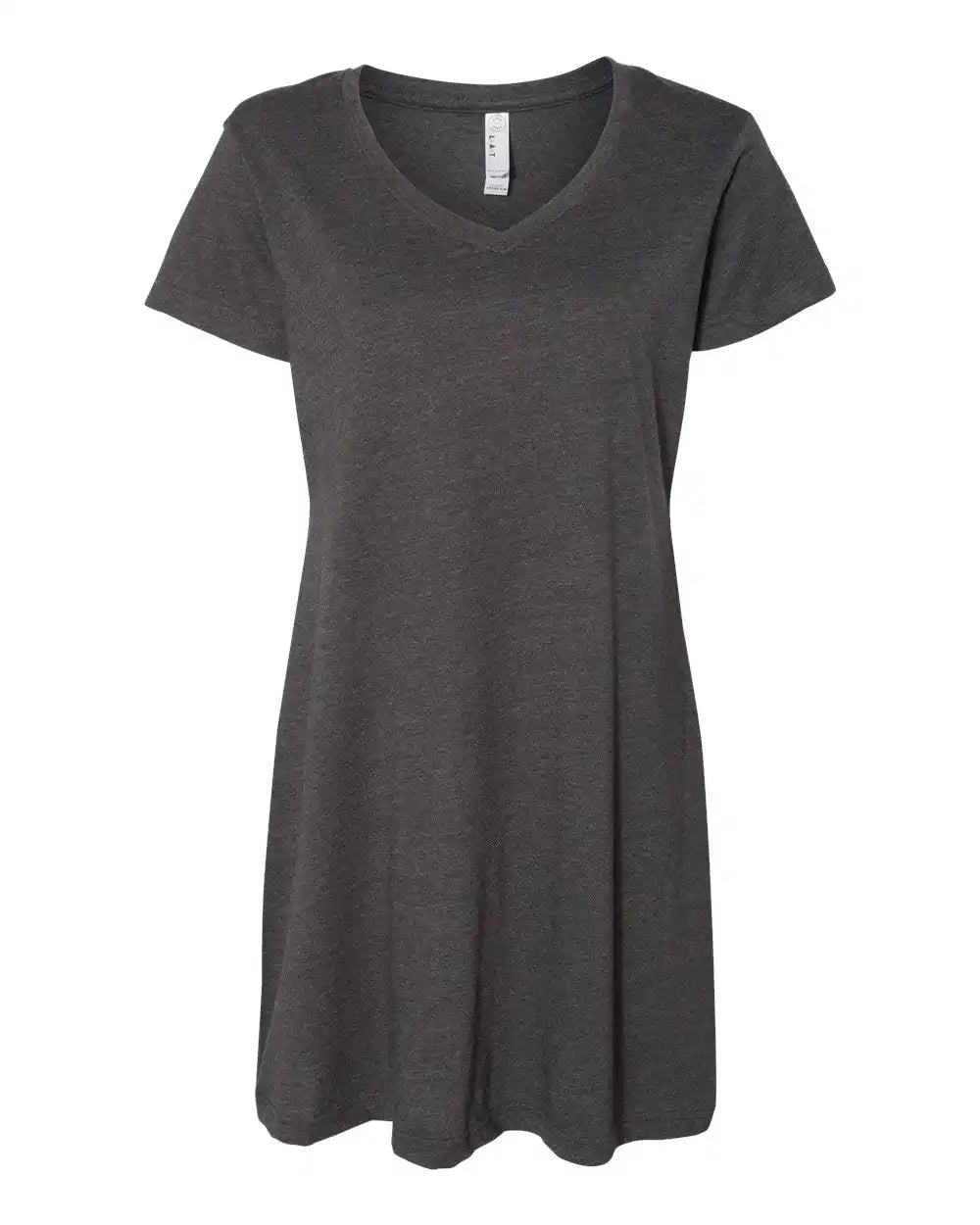 Lat 3522 Women’s Fine Jersey V-neck Coverup - Vintage Smoke - S/m