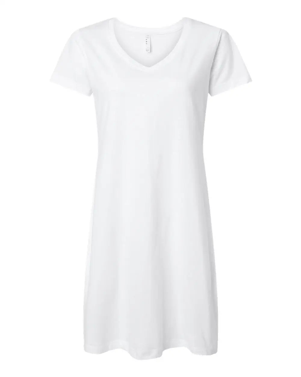 Lat 3522 Women’s Fine Jersey V-neck Coverup - White - S/m