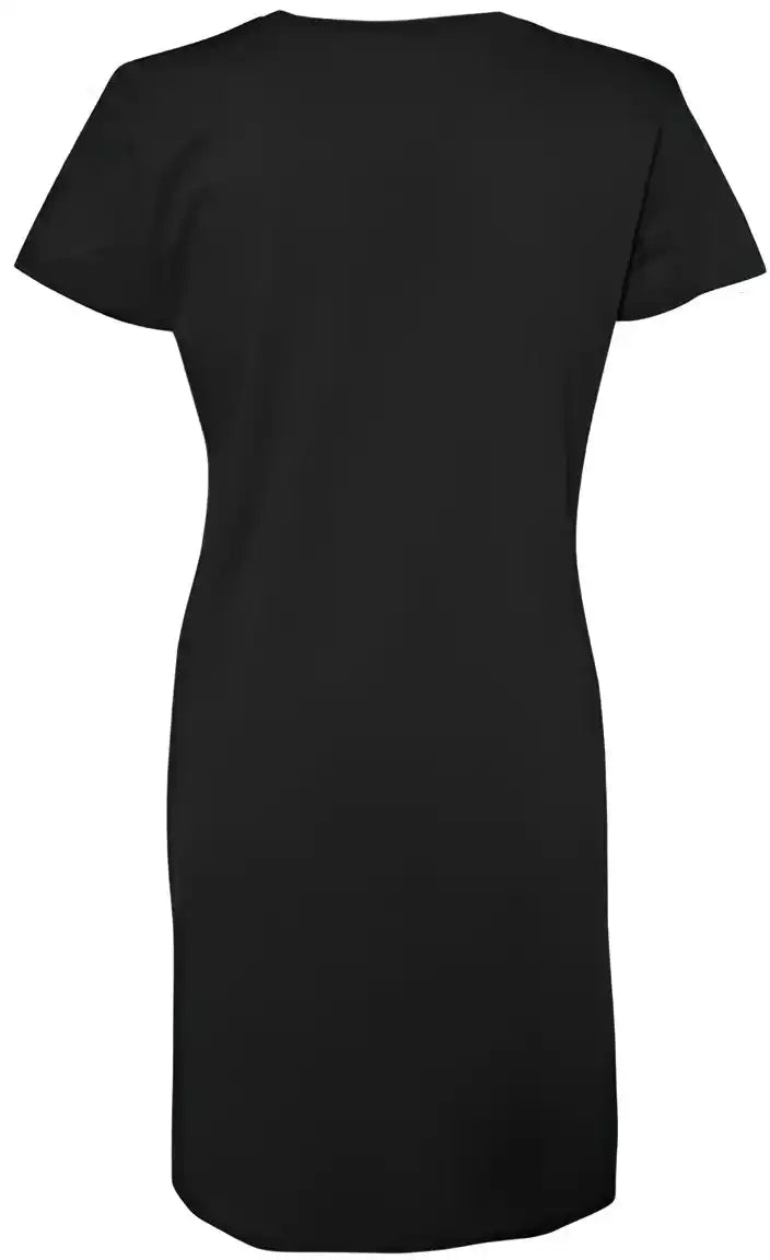 Lat 3522 Women’s v Neck Fine Jersey Coverup Black