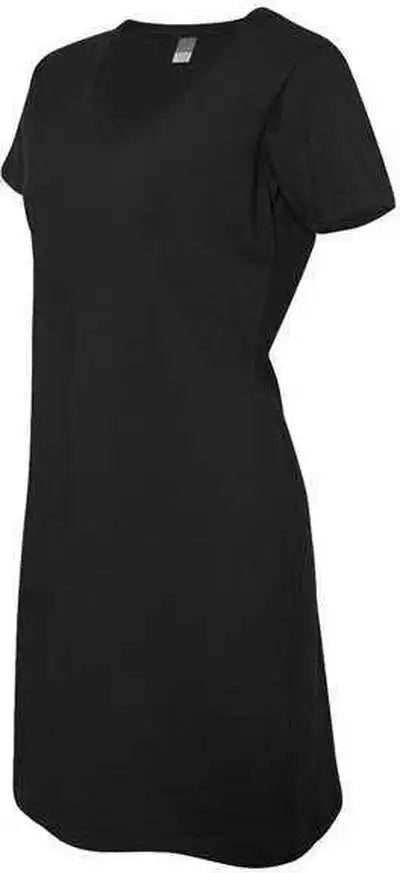 Lat 3522 Women’s v Neck Fine Jersey Coverup Black