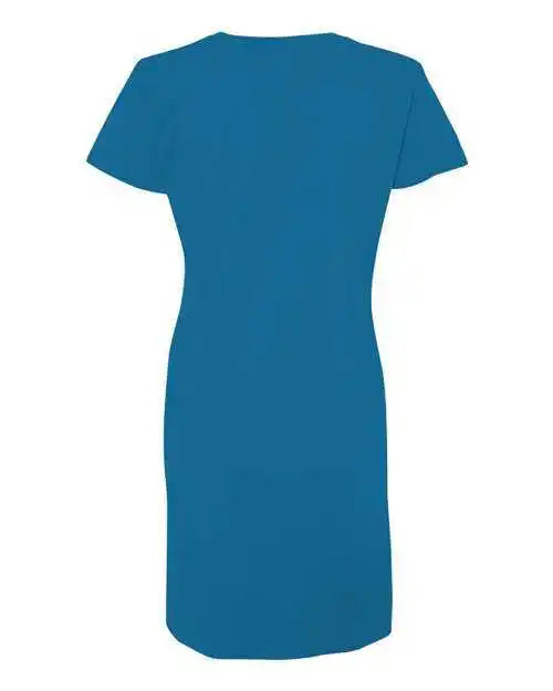Lat 3522 Women’s v Neck Fine Jersey Coverup Cobalt
