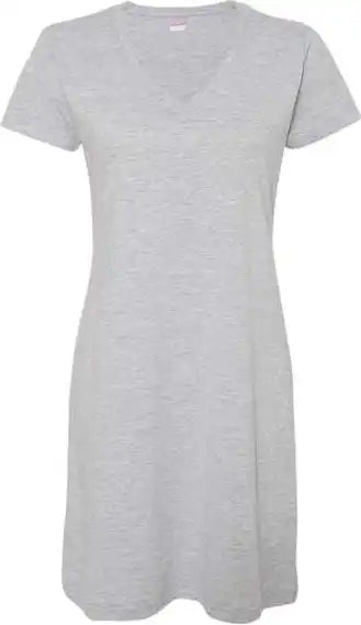 Lat 3522 Women’s v Neck Fine Jersey Coverup Heather