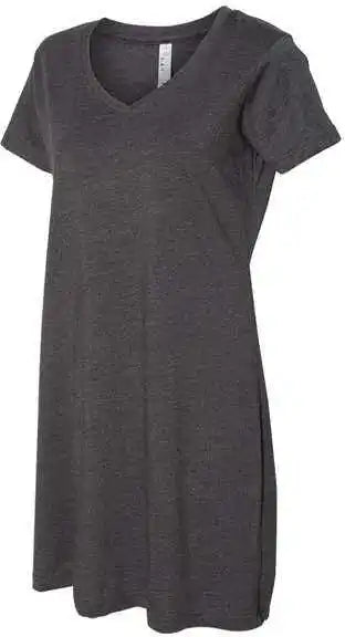 Lat 3522 Women’s V-neck Fine Jersey Coverup - Vintage Smoke