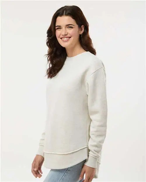 Lat 3525 Women’s Weekend Fleece Crewneck Sweatshirt - Natural Heather
