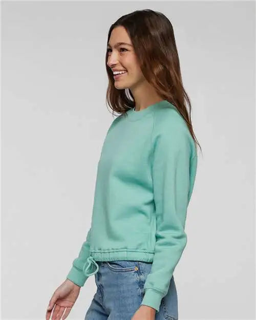 Lat 3528 Women’s Relaxed 3-end Boxy Fleece Crewneck Sweatshirt - Saltwater