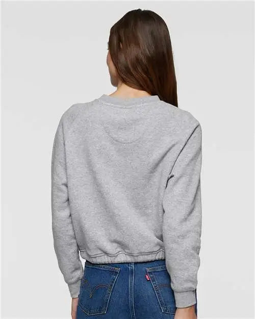 Lat 3528 Women’s Relaxed 3-end Boxy Fleece Crewneck Sweatshirt - Heather