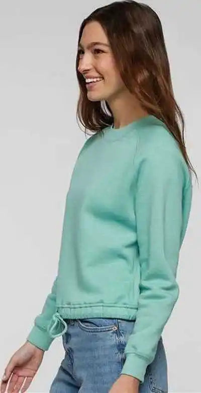 Lat 3528 Women’s Relaxed 3-end Boxy Fleece Crewneck Sweatshirt - Saltwater
